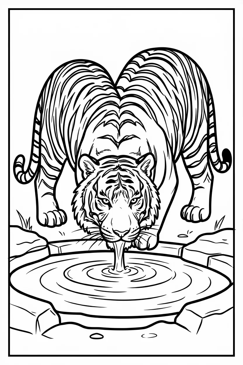 Desenhos do Tigre para Imprimir e Colorir
