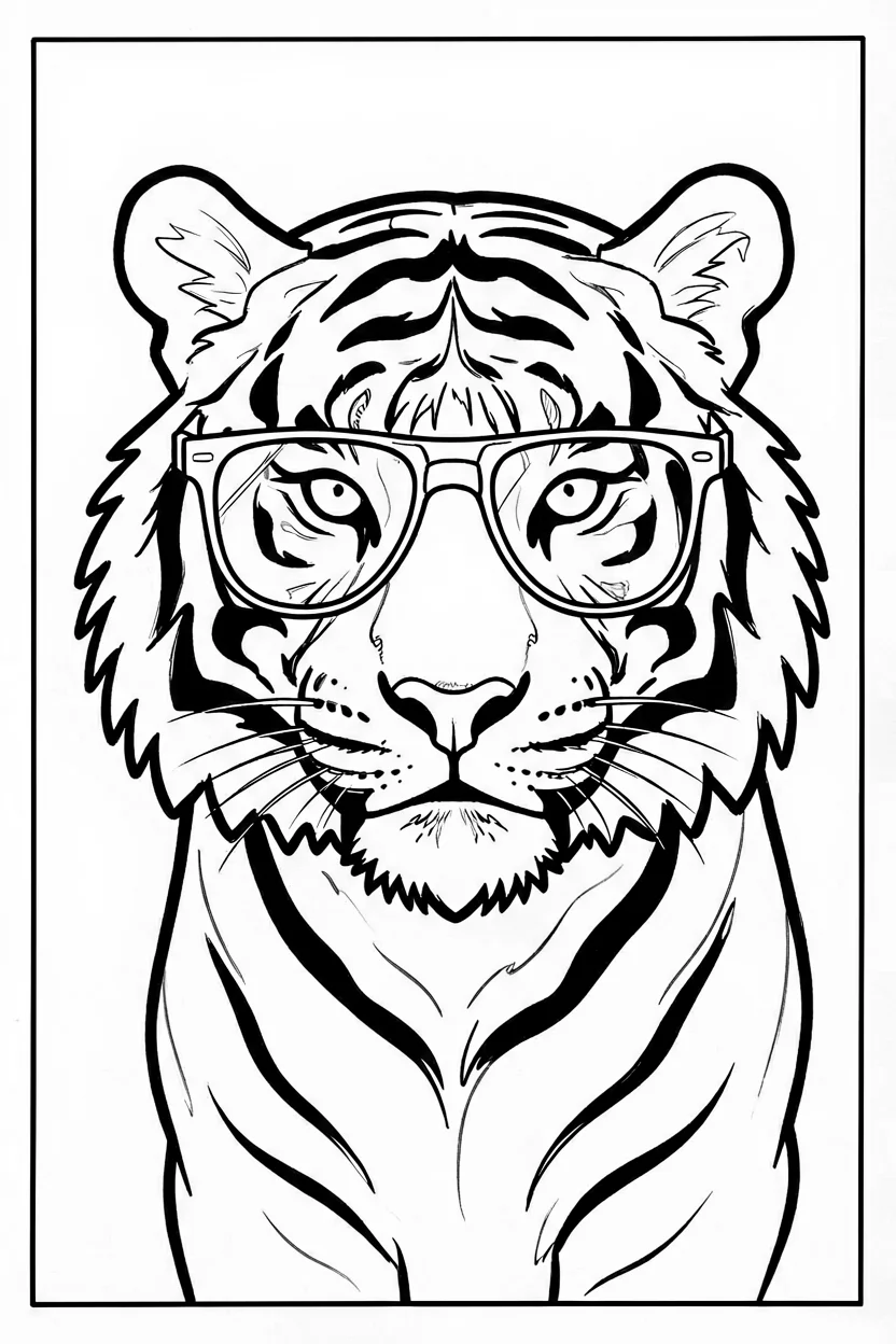 Desenhos do Tigre para Imprimir e Colorir