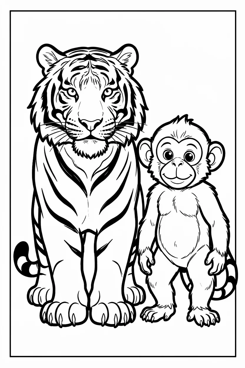 Desenhos do Tigre para Imprimir e Colorir