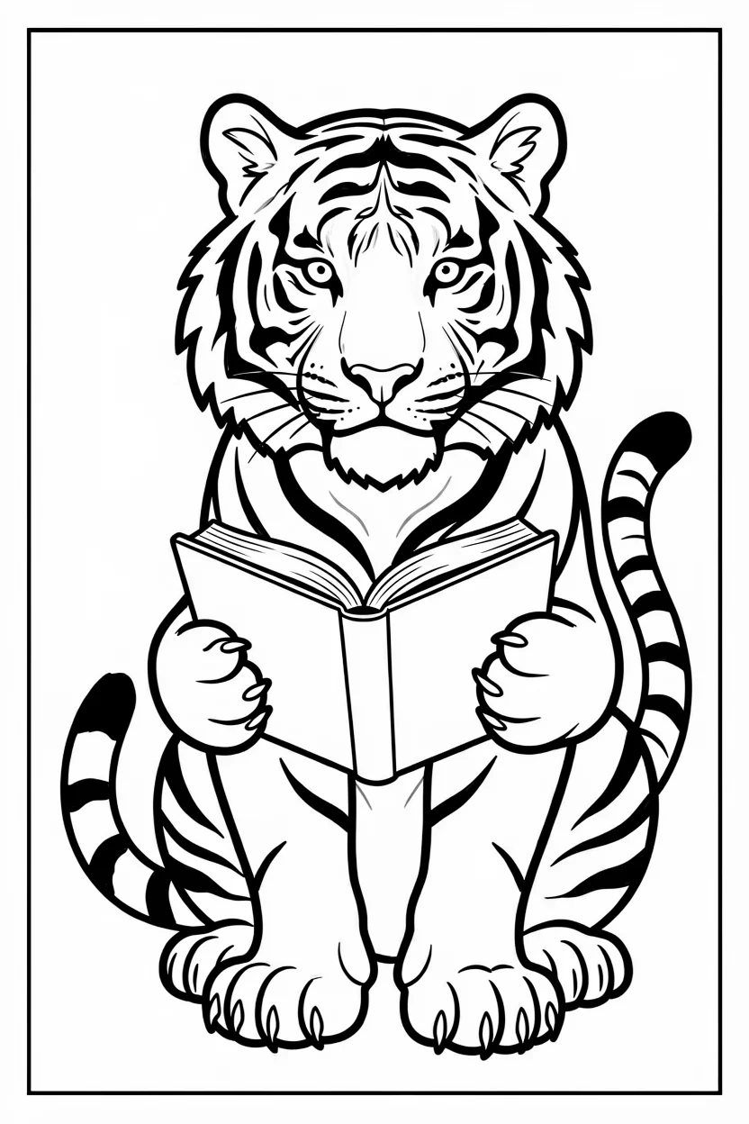 Desenhos do Tigre para Imprimir e Colorir