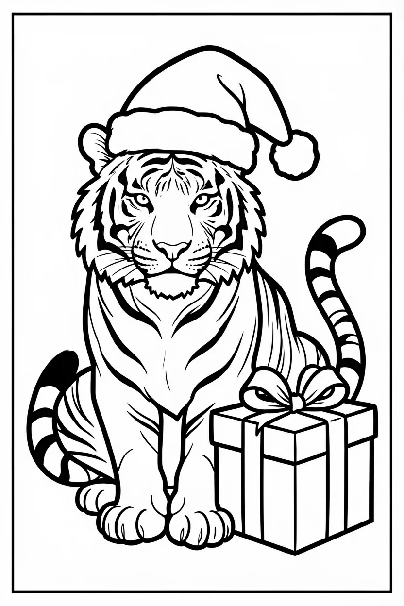 Desenhos do Tigre para Imprimir e Colorir