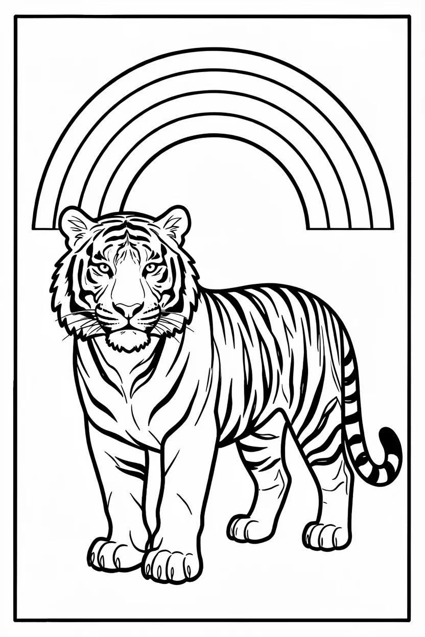 Desenhos do Tigre para Imprimir e Colorir