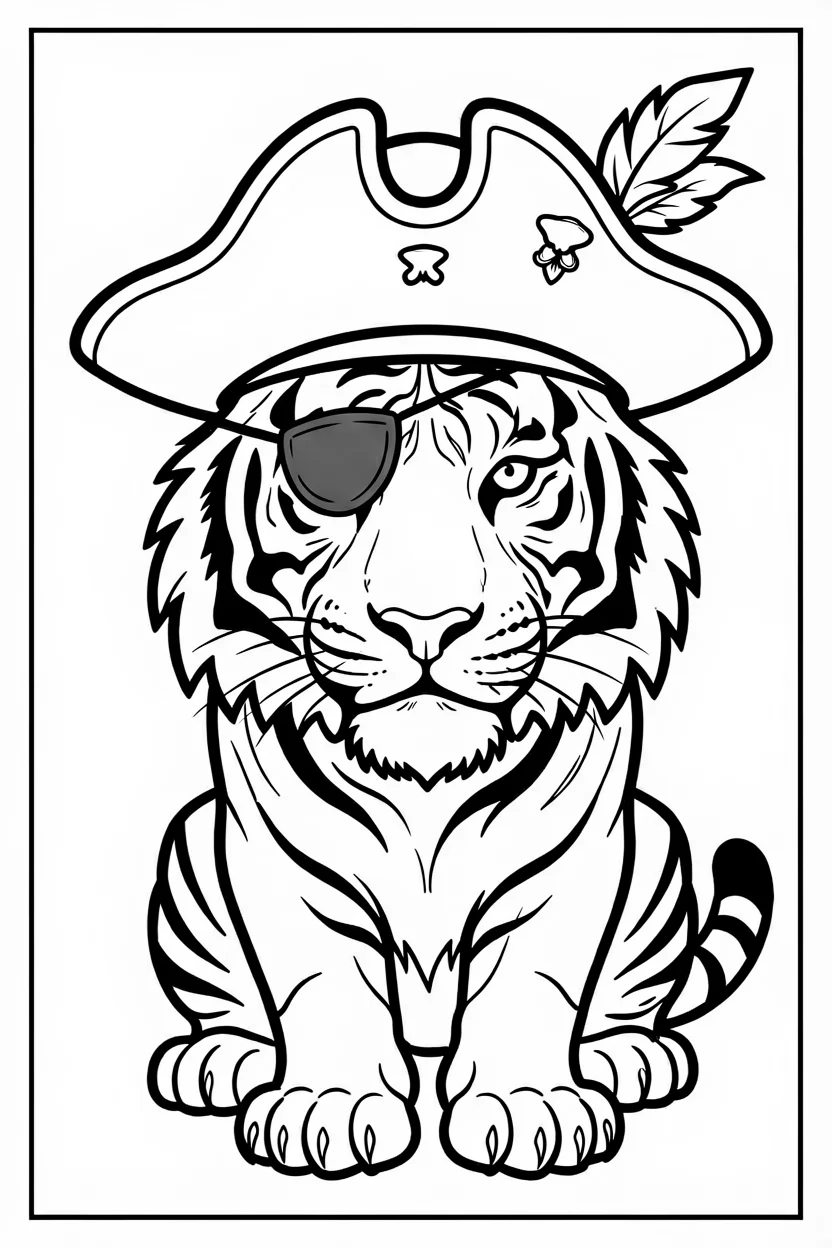 Desenhos do Tigre para Imprimir e Colorir