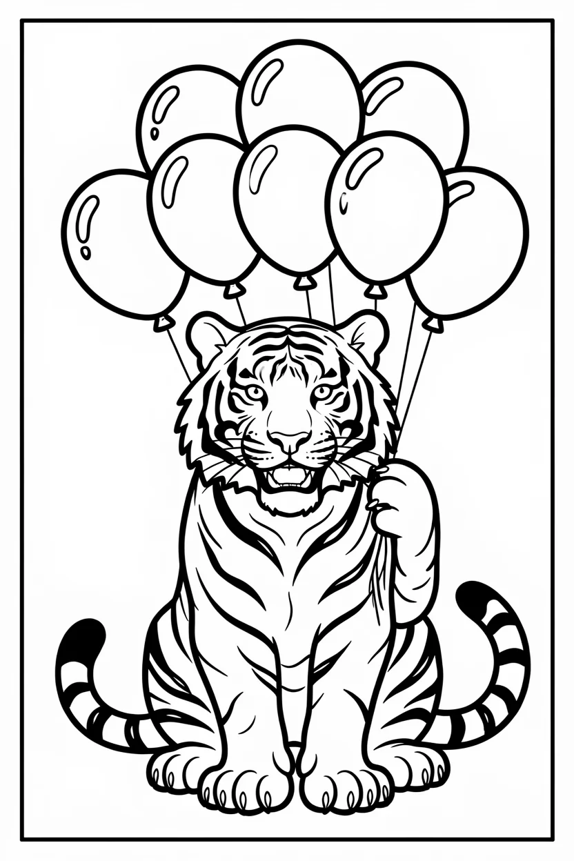 Desenhos do Tigre para Imprimir e Colorir