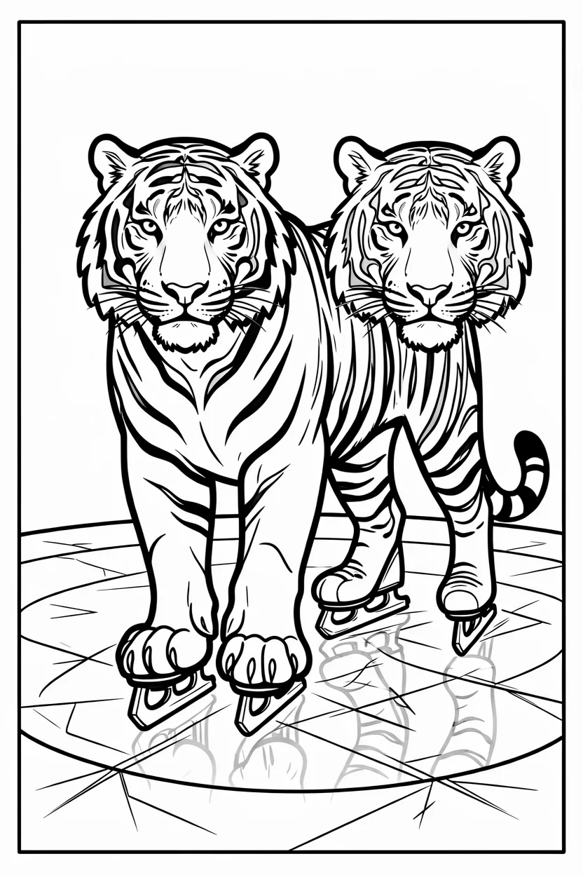 Desenhos do Tigre para Imprimir e Colorir