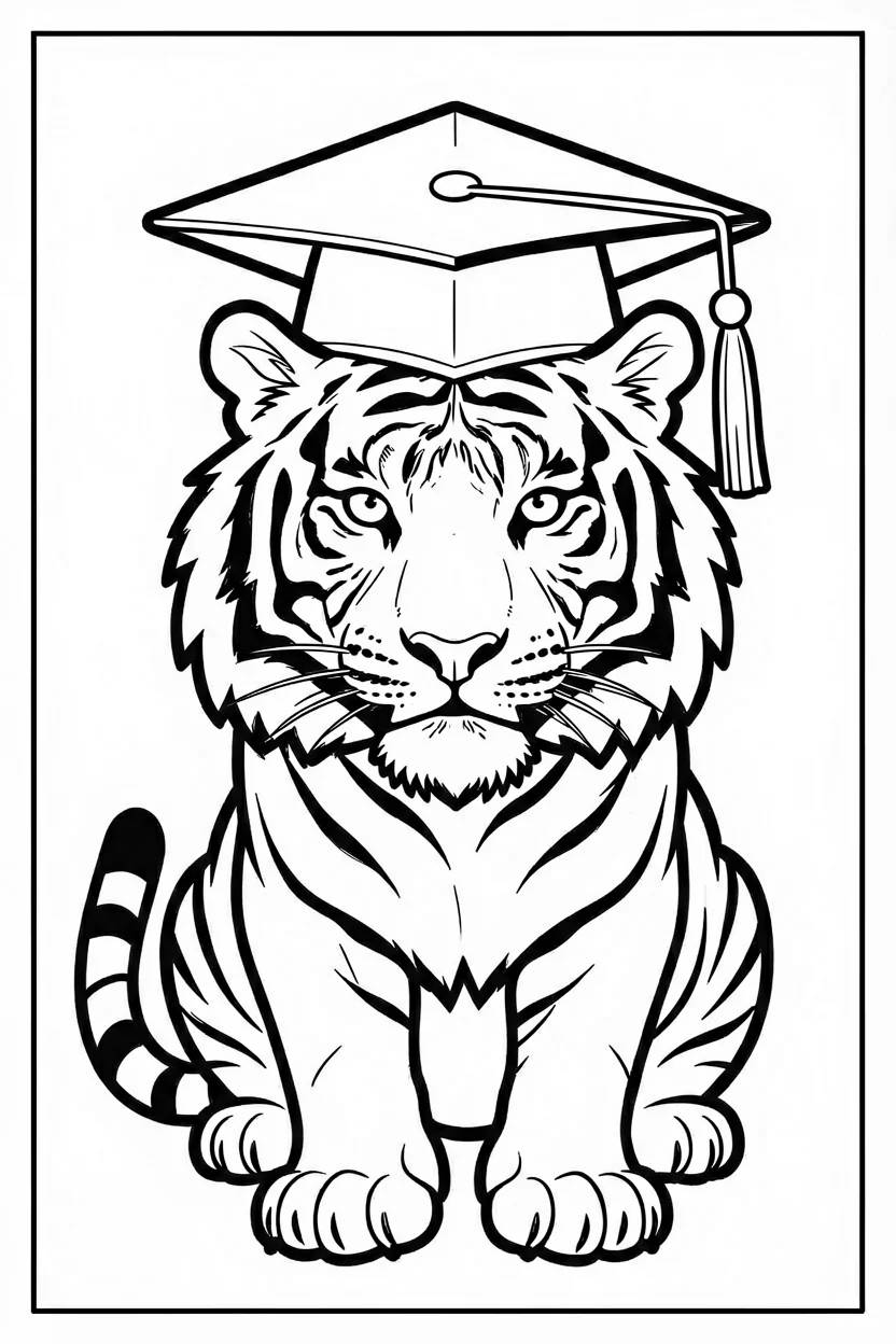 Desenhos do Tigre para Imprimir e Colorir