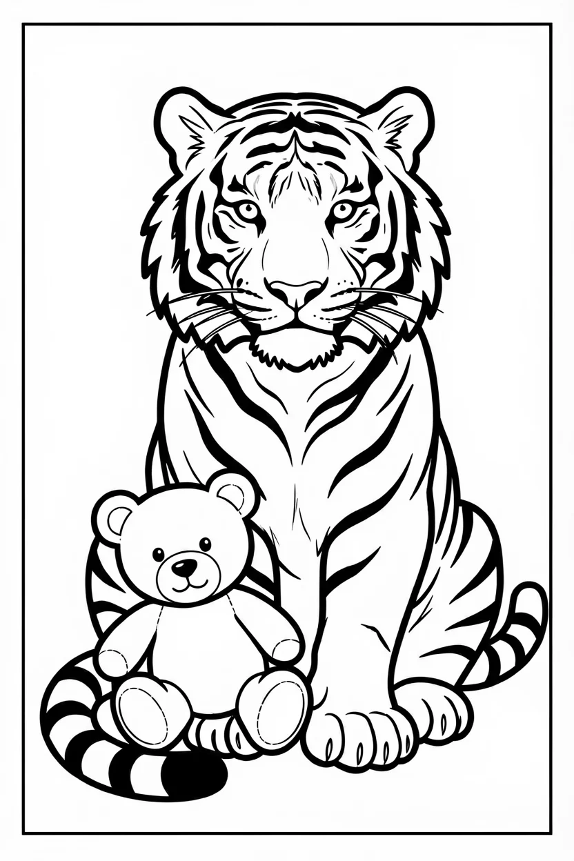 Desenhos do Tigre para Imprimir e Colorir