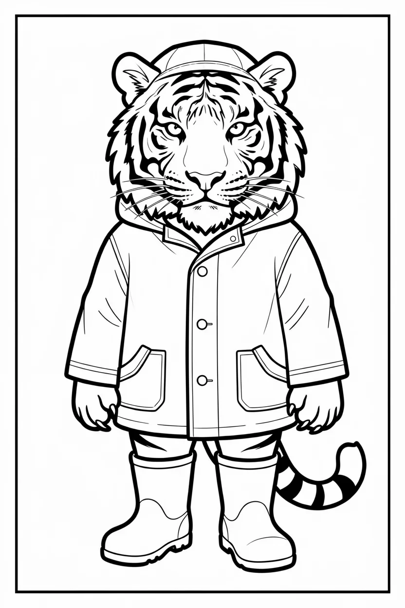 Desenhos do Tigre para Imprimir e Colorir