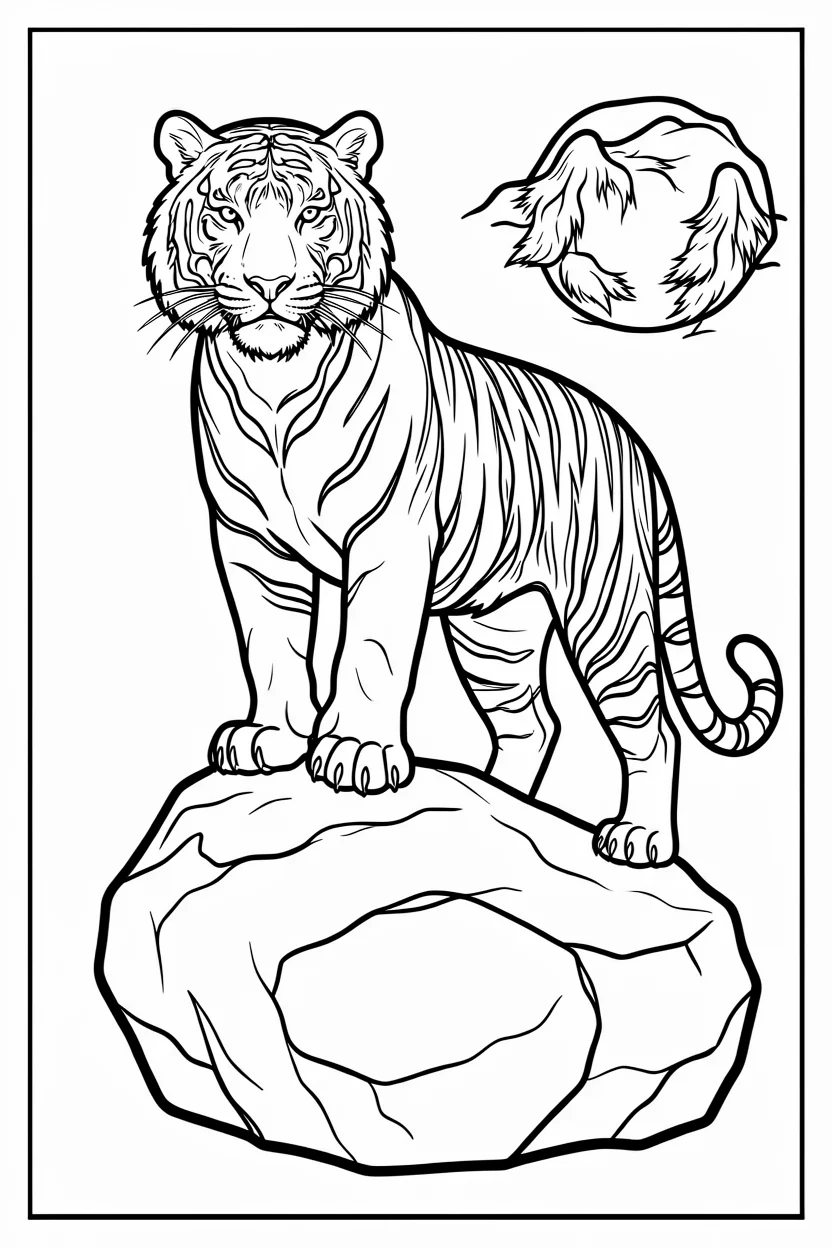 Desenhos do Tigre para Imprimir e Colorir