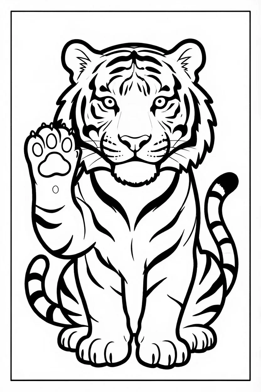 Desenhos do Tigre para Imprimir e Colorir