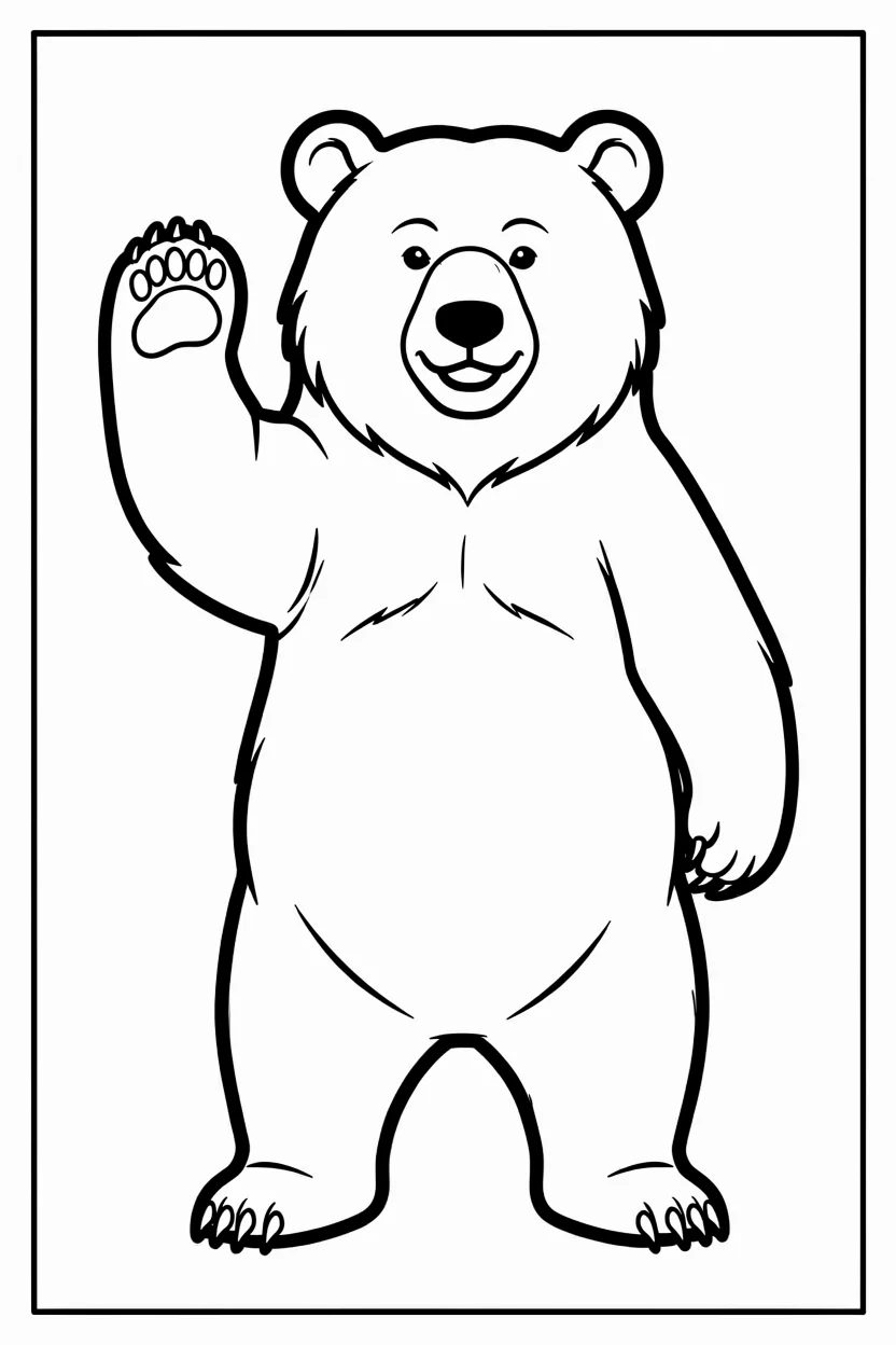 Desenhos do Urso para Imprimir e Colorir