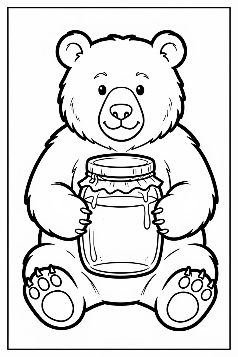 Desenhos do Urso para Imprimir e Colorir