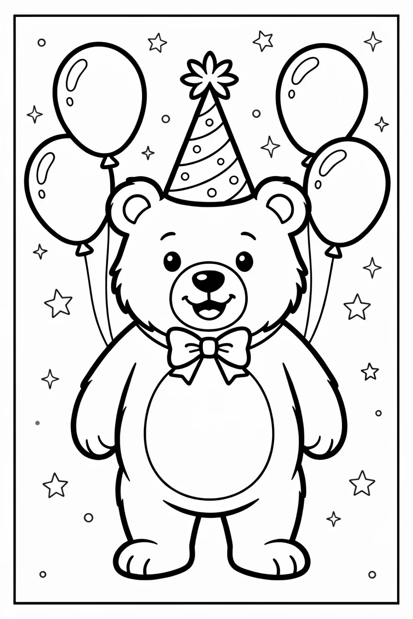 Desenhos do Urso para Imprimir e Colorir