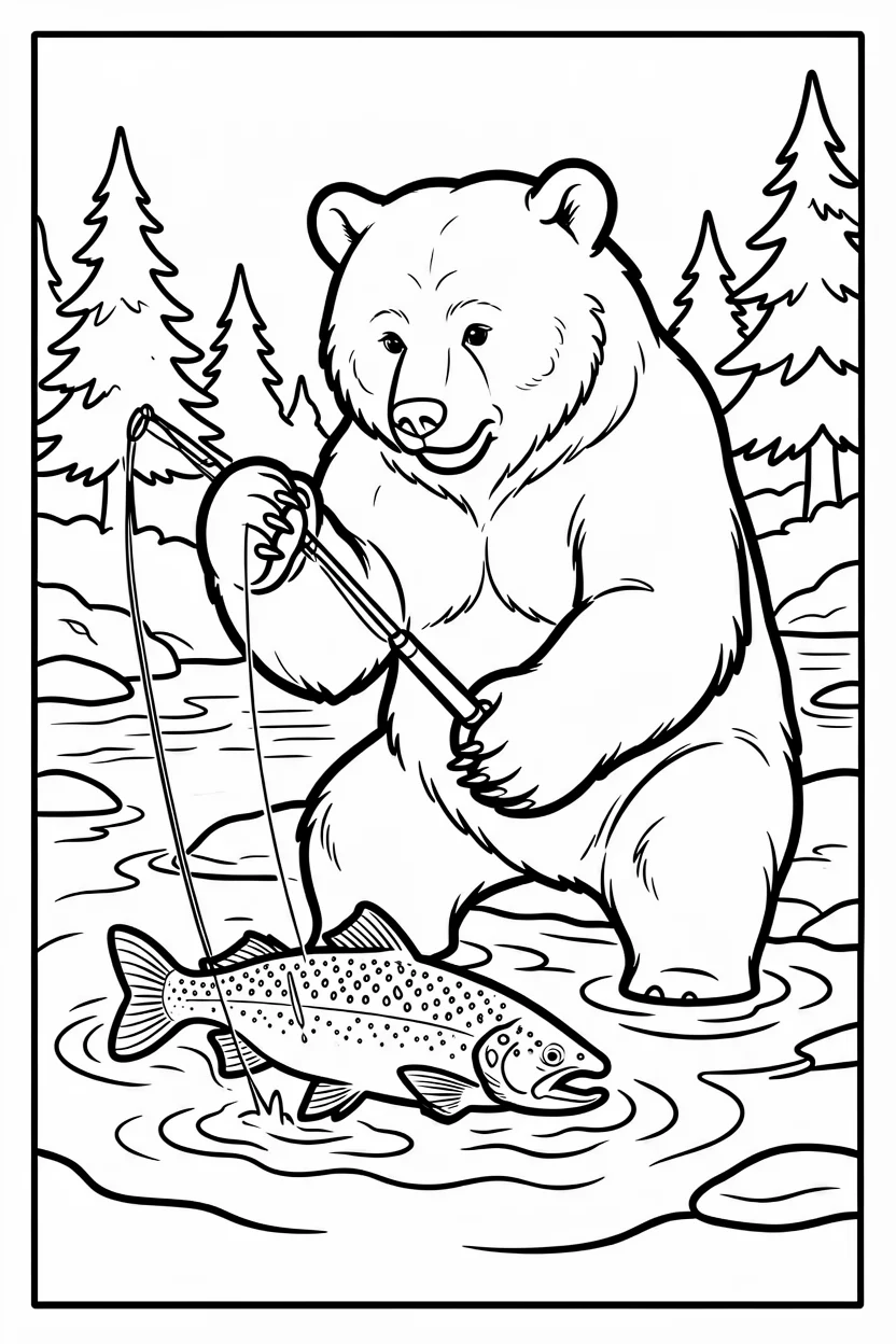 Desenhos do Urso para Imprimir e Colorir
