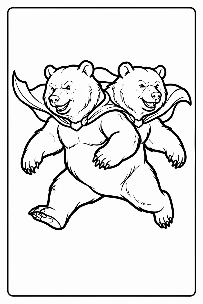 Desenhos do Urso para Imprimir e Colorir
