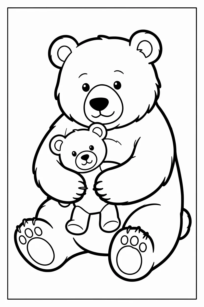 Desenhos do Urso para Imprimir e Colorir