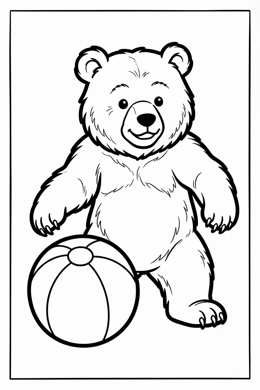 Desenhos do Urso para Imprimir e Colorir