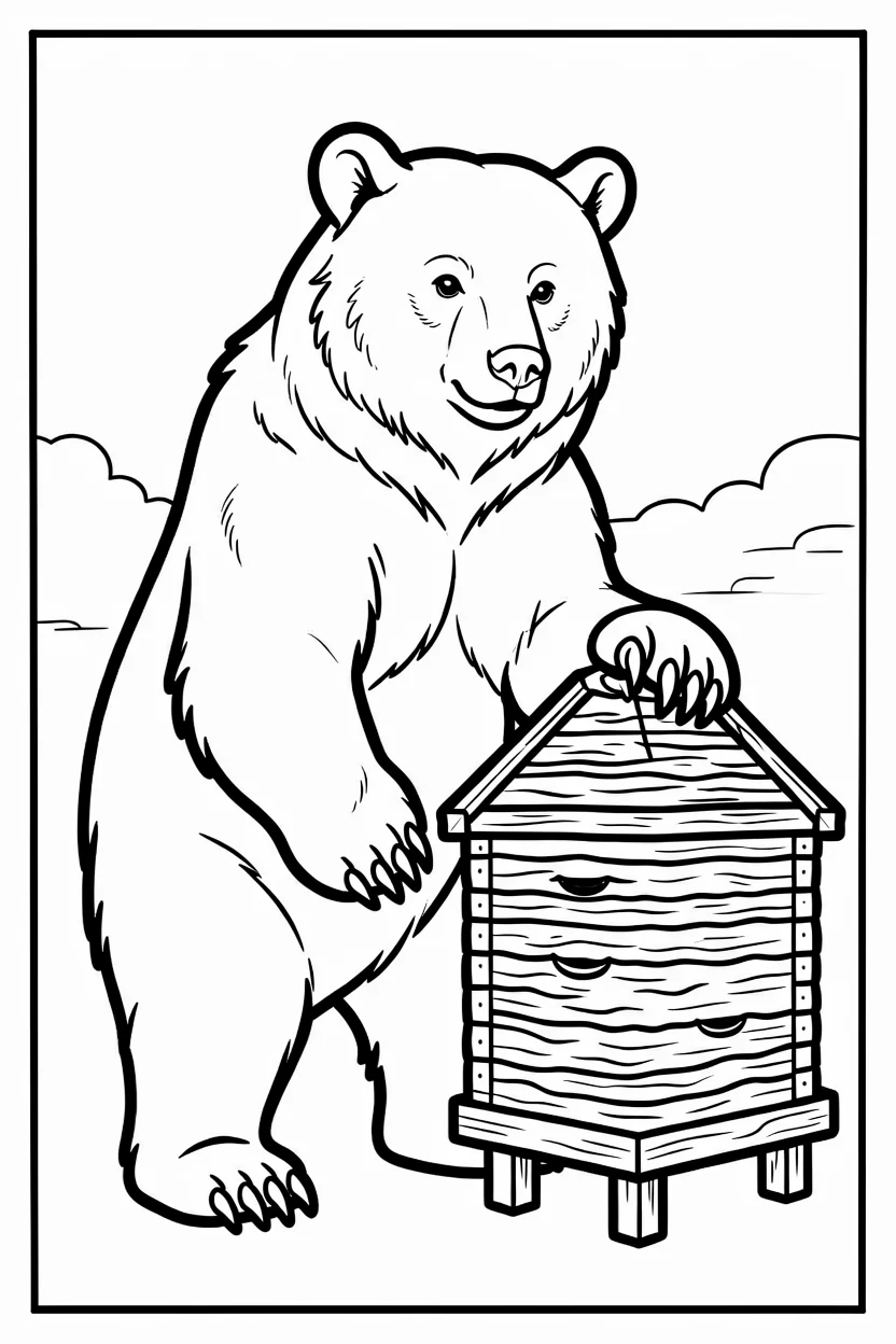 Desenhos do Urso para Imprimir e Colorir