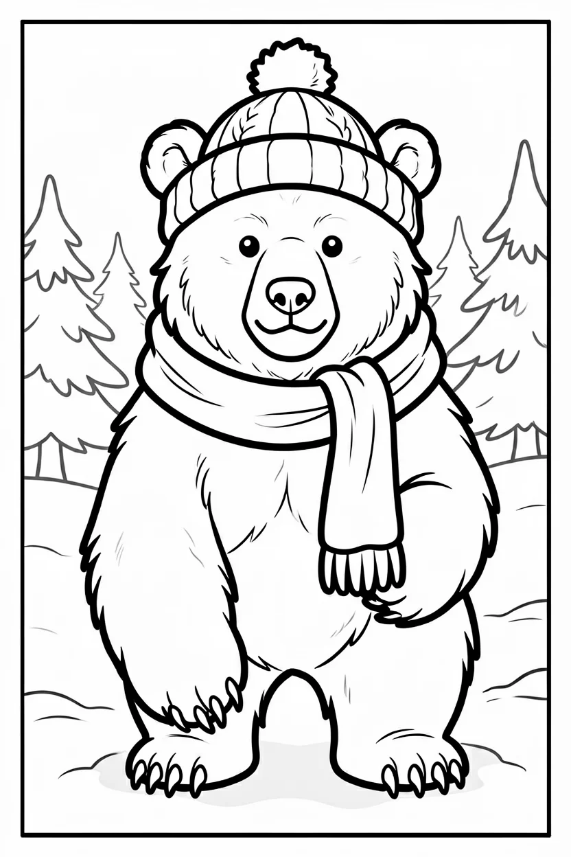 Desenhos do Urso para Imprimir e Colorir