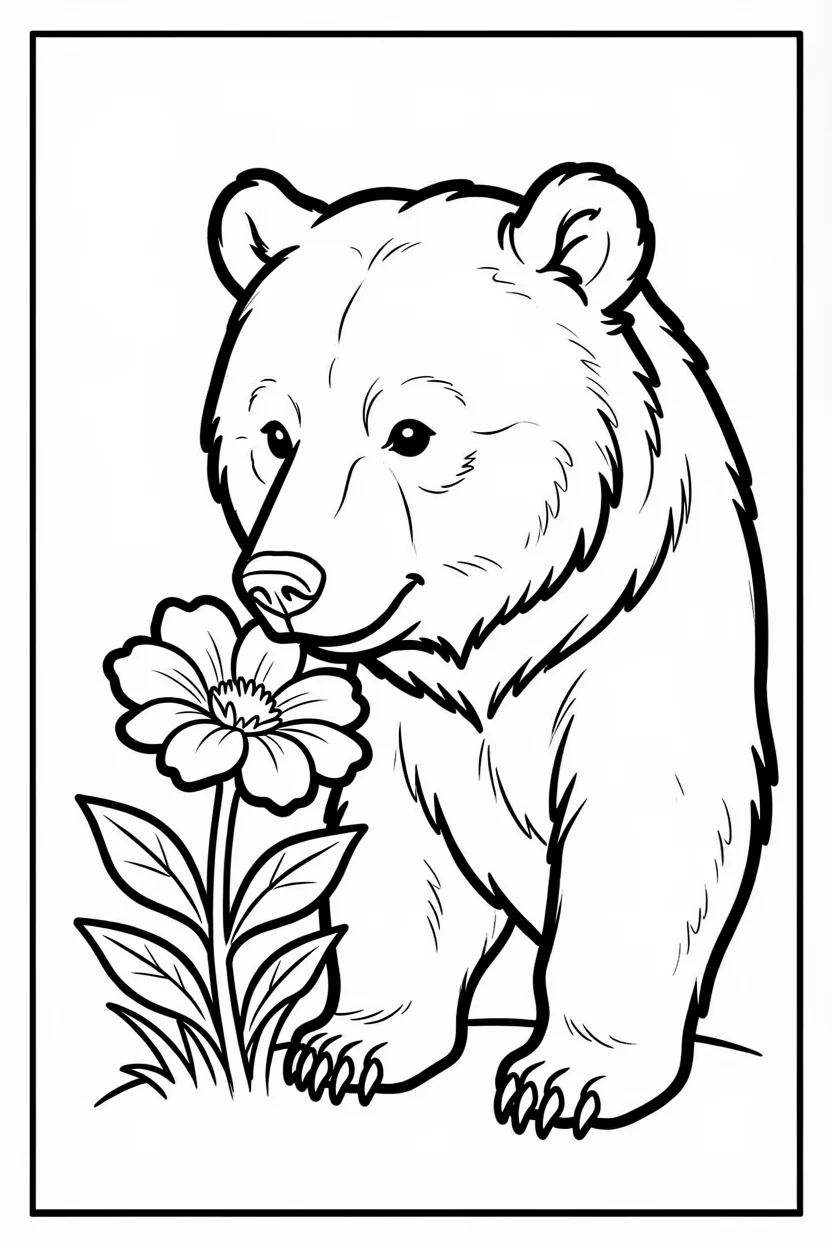 Desenhos do Urso para Imprimir e Colorir