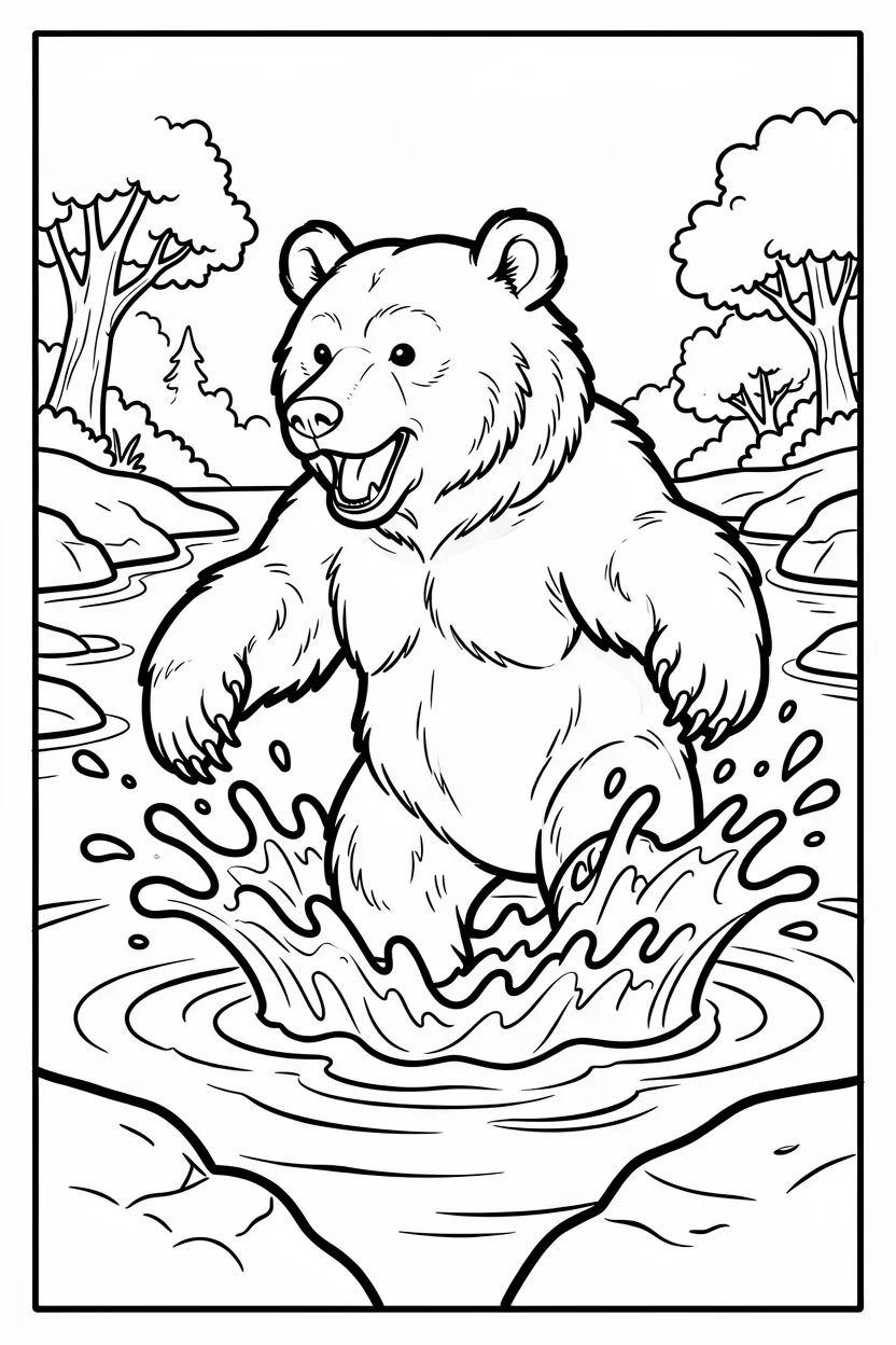 Desenhos do Urso para Imprimir e Colorir