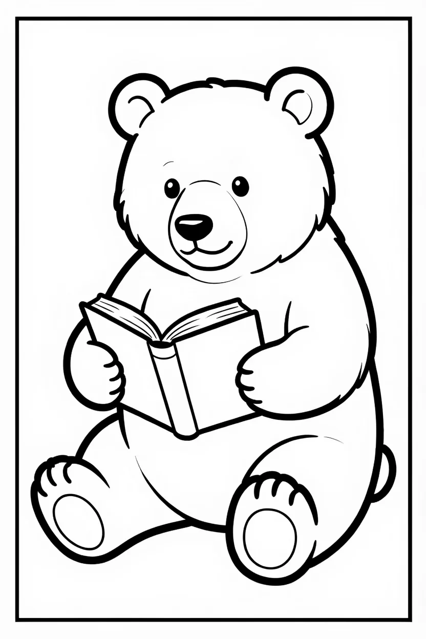 Desenhos do Urso para Imprimir e Colorir