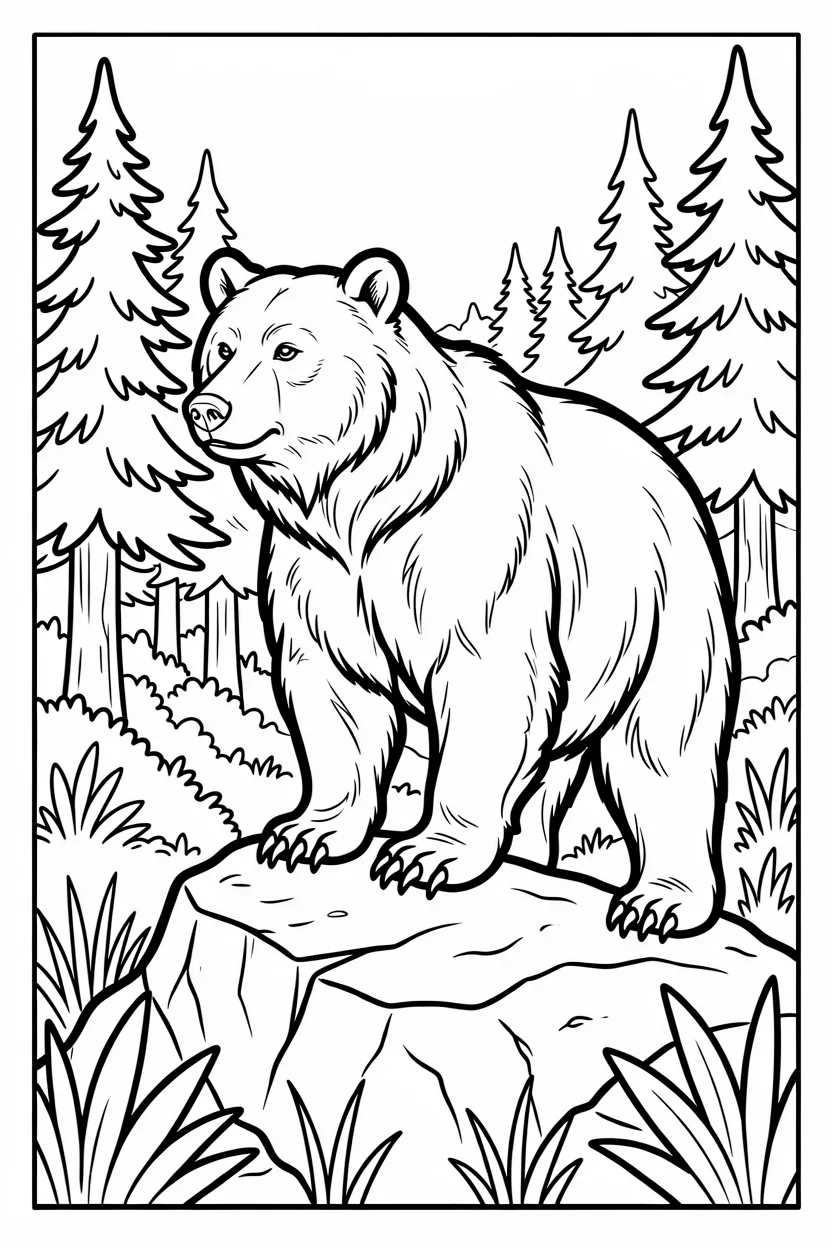 Desenhos do Urso para Imprimir e Colorir