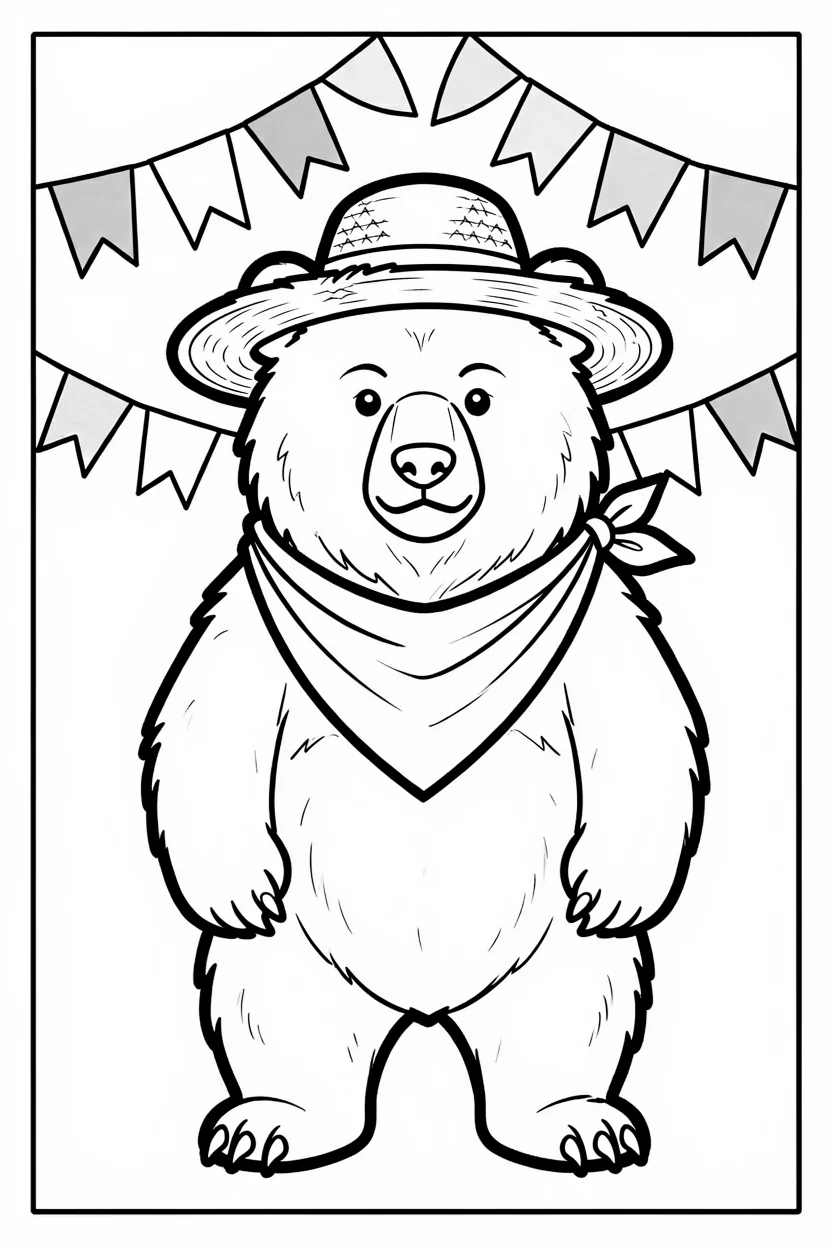 Desenhos do Urso para Imprimir e Colorir