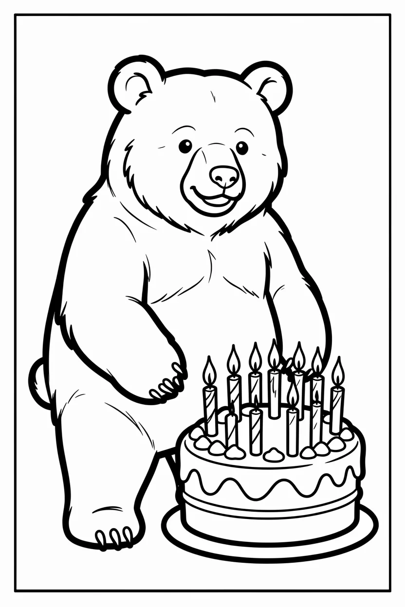 Desenhos do Urso para Imprimir e Colorir