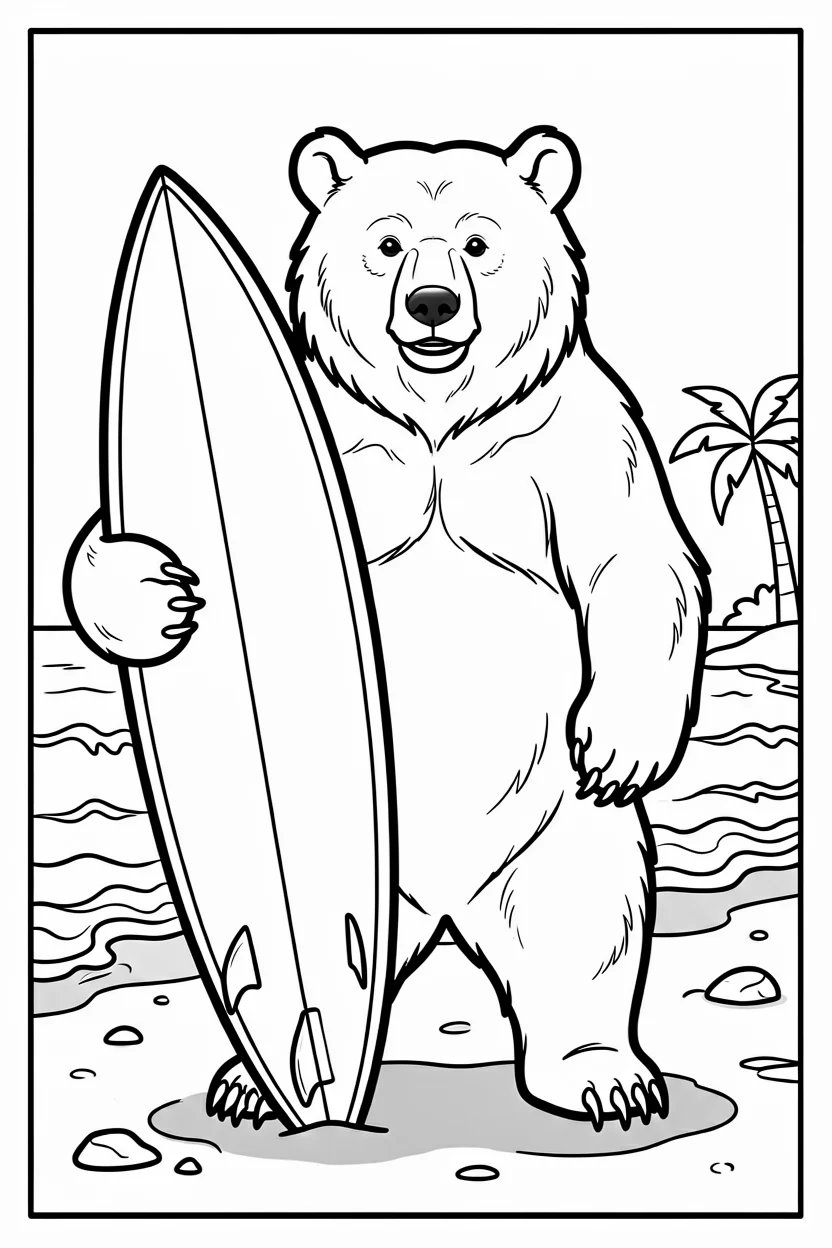 Desenhos do Urso para Imprimir e Colorir