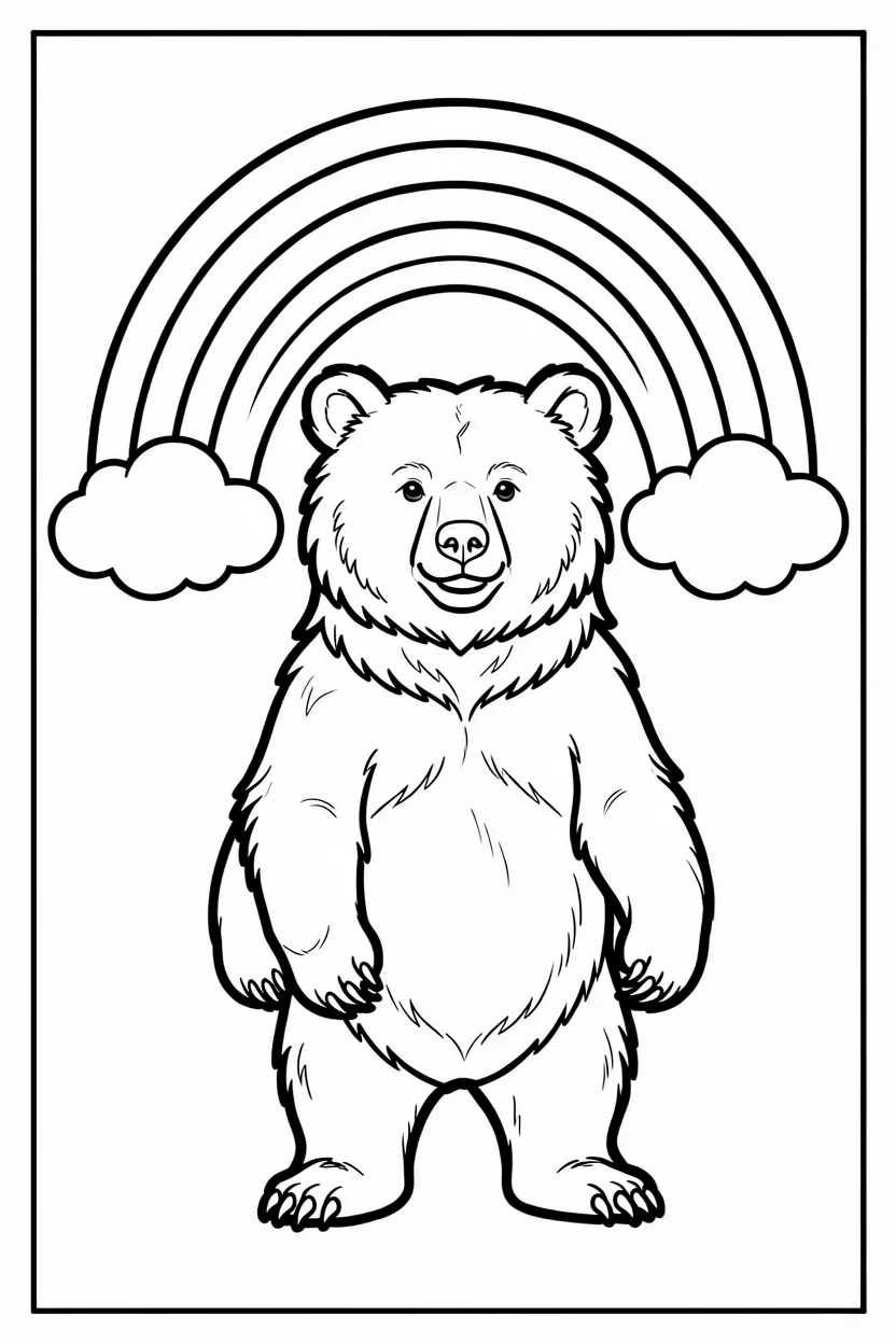 Desenhos do Urso para Imprimir e Colorir
