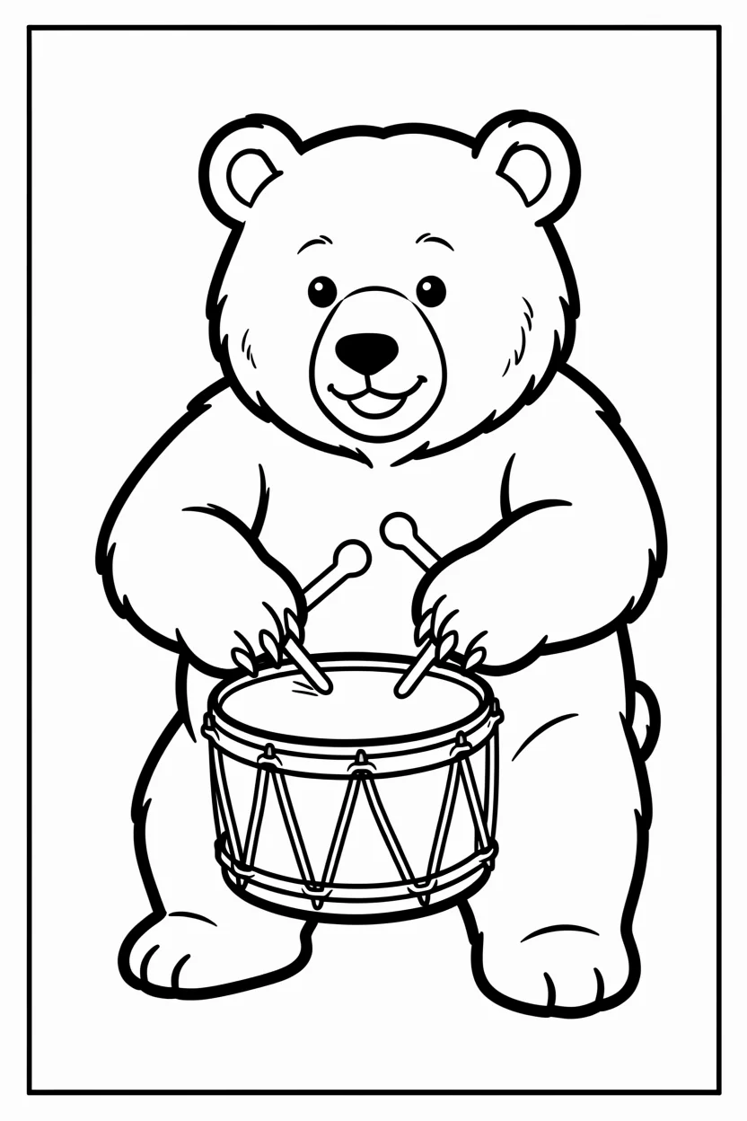 Desenhos do Urso para Imprimir e Colorir