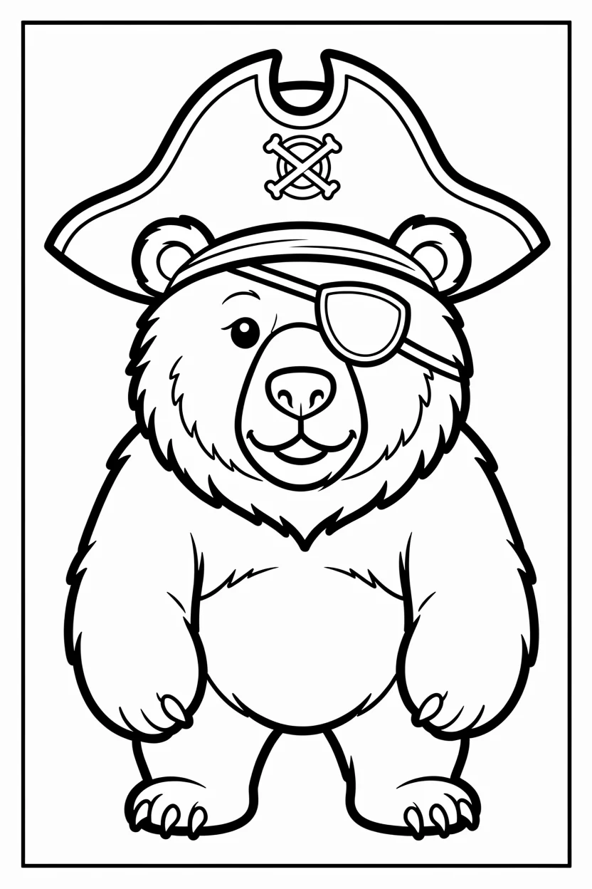 Desenhos do Urso para Imprimir e Colorir