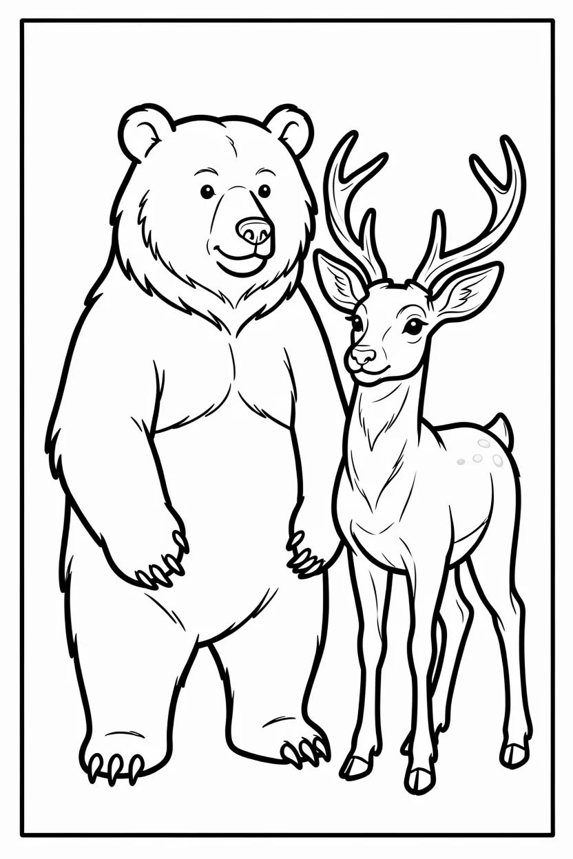 Desenhos do Urso para Imprimir e Colorir