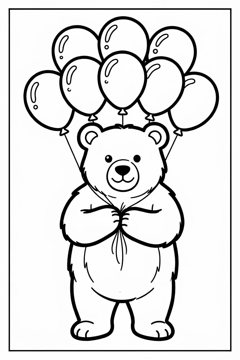 Desenhos do Urso para Imprimir e Colorir