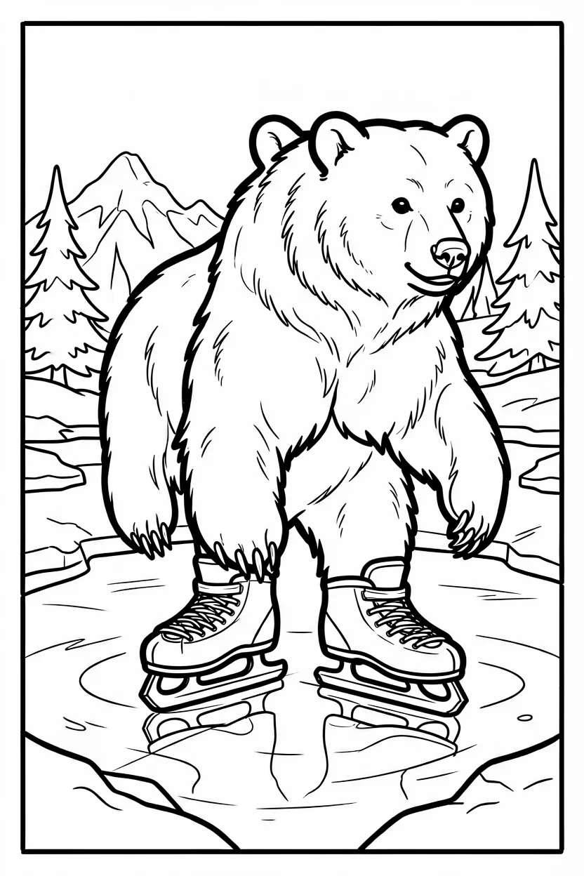 Desenhos do Urso para Imprimir e Colorir