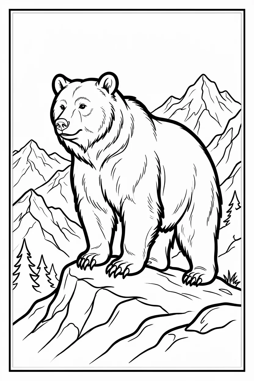Desenhos do Urso para Imprimir e Colorir