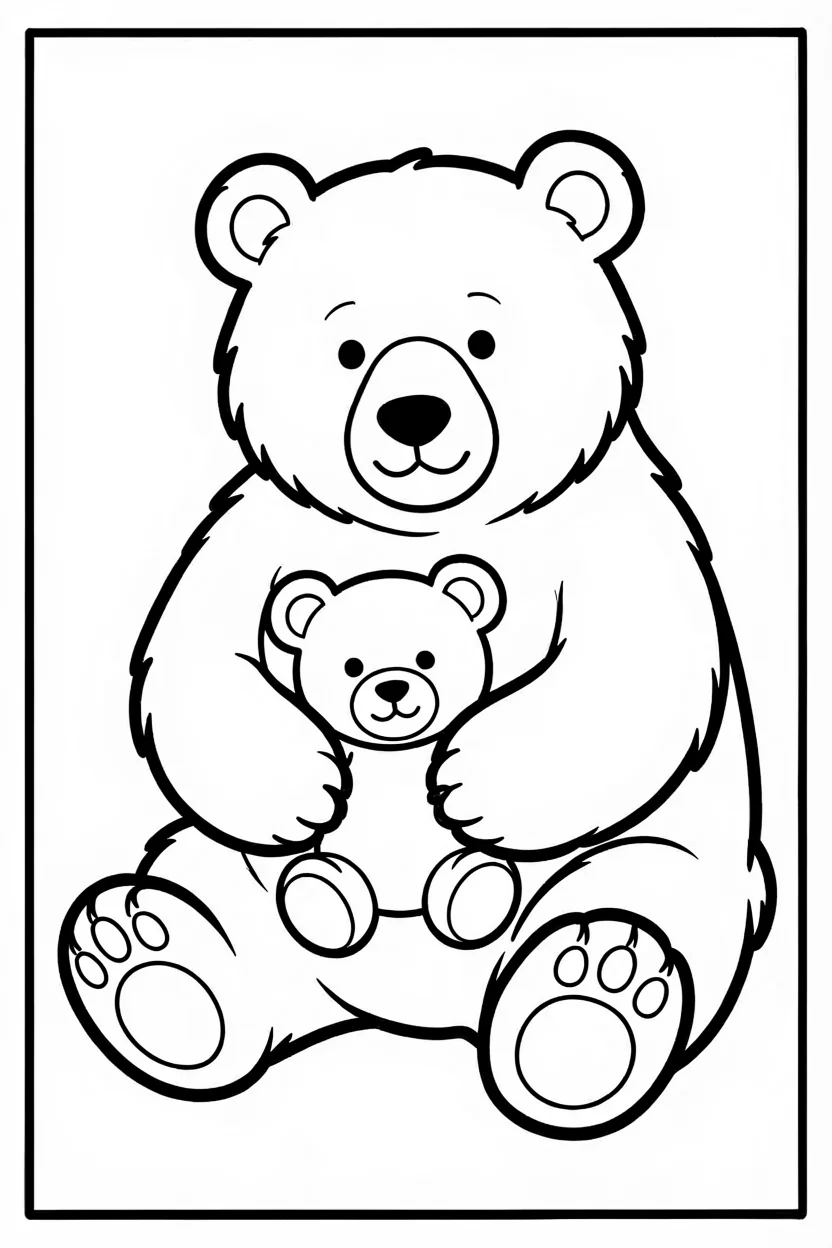 Desenhos do Urso para Imprimir e Colorir