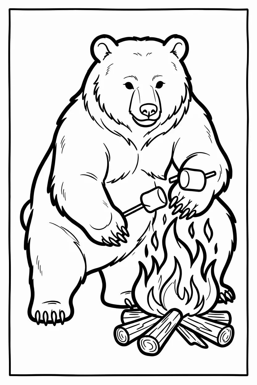 Desenhos do Urso para Imprimir e Colorir