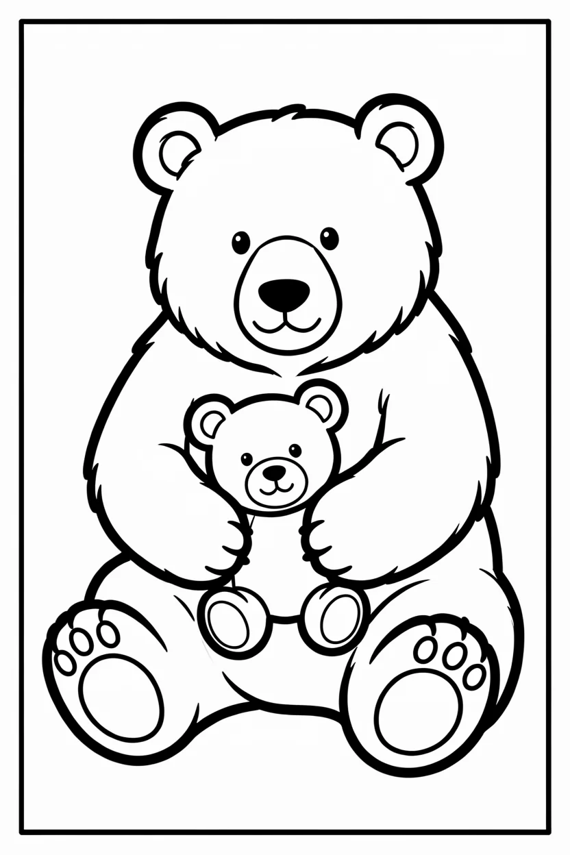 Desenhos do Urso para Imprimir e Colorir