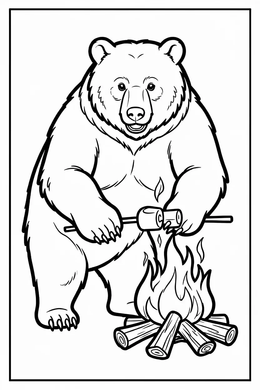 Desenhos do Urso para Imprimir e Colorir
