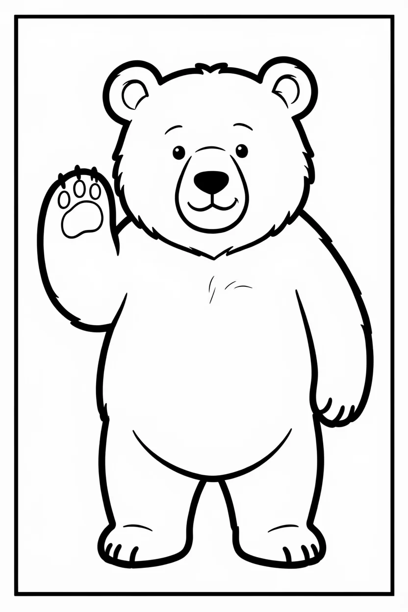 Desenhos do Urso para Imprimir e Colorir