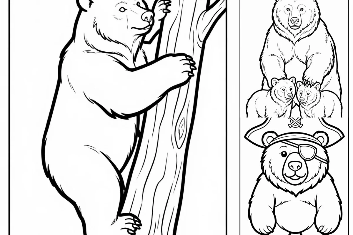 Desenhos do Urso para Imprimir e Colorir