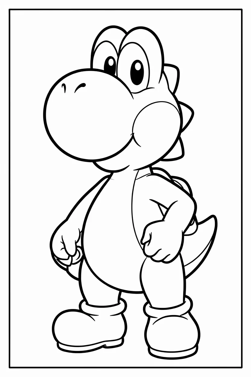 Desenhos do Yoshi para Imprimir e Colorir