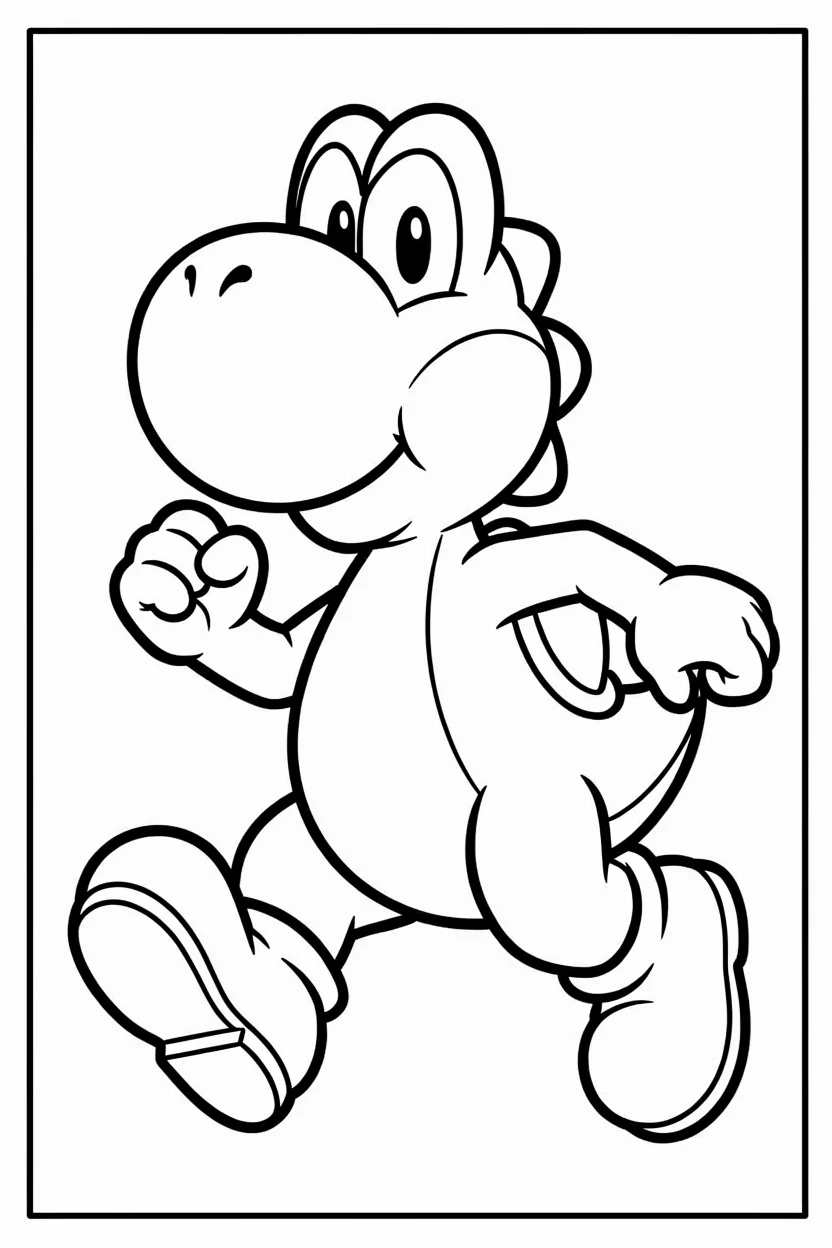 Desenhos do Yoshi para Imprimir e Colorir