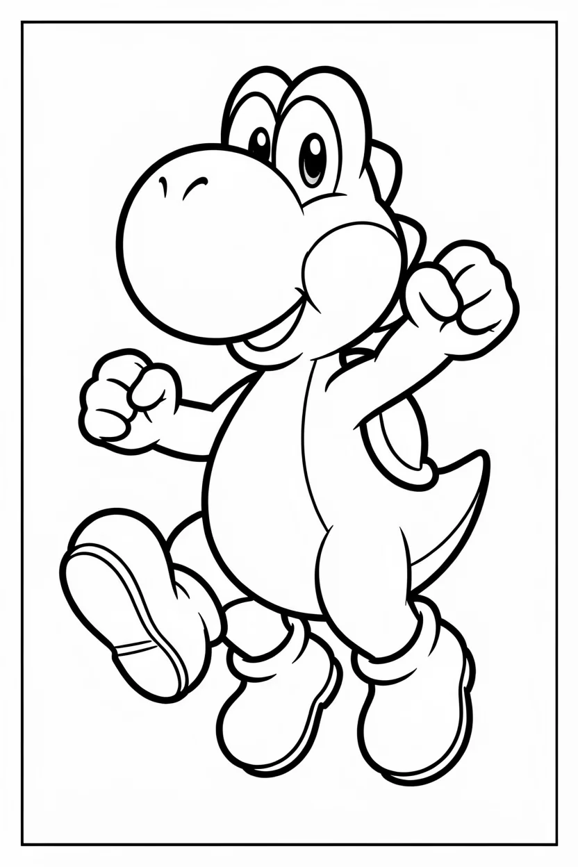 Desenhos do Yoshi para Imprimir e Colorir
