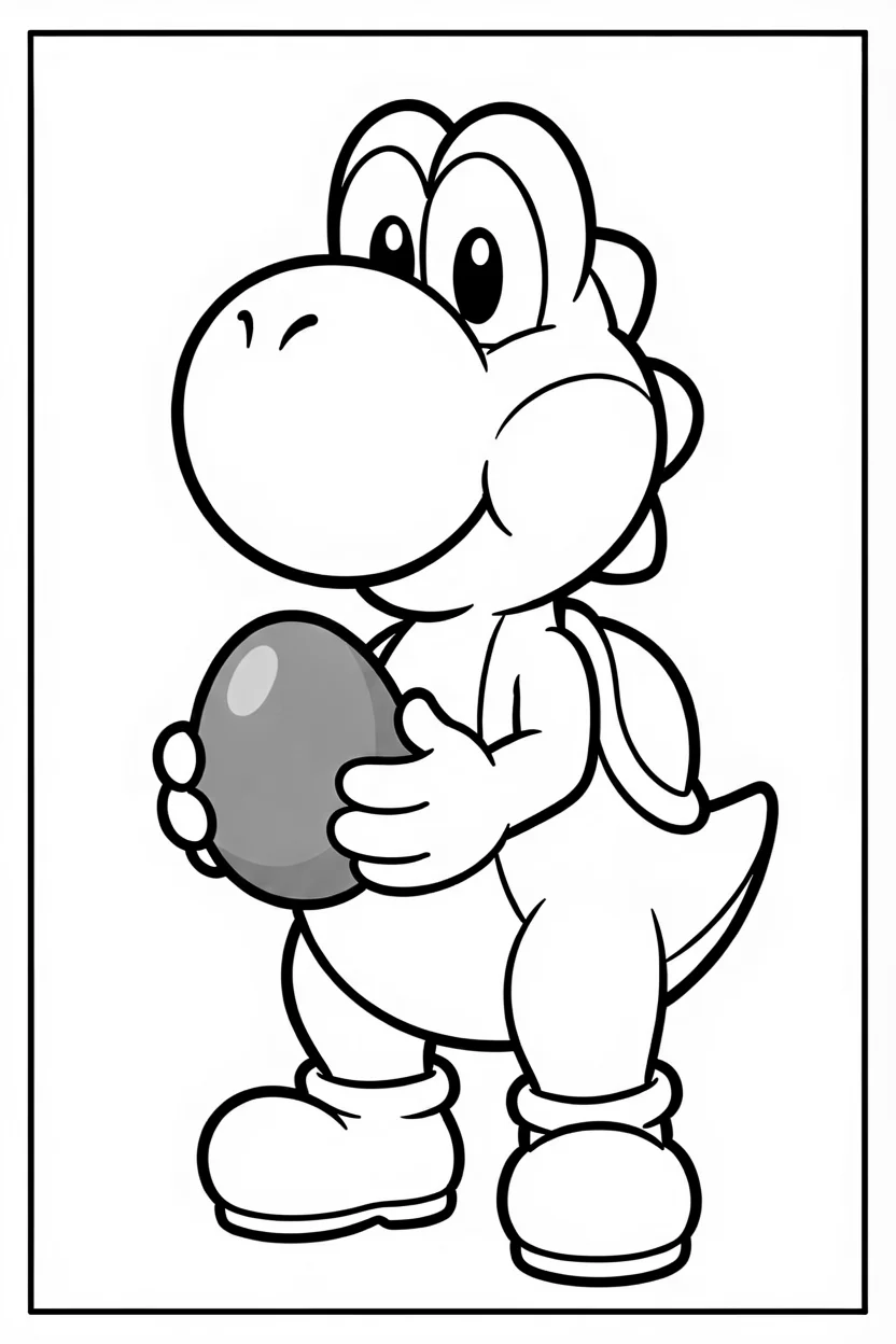 Desenhos do Yoshi para Imprimir e Colorir