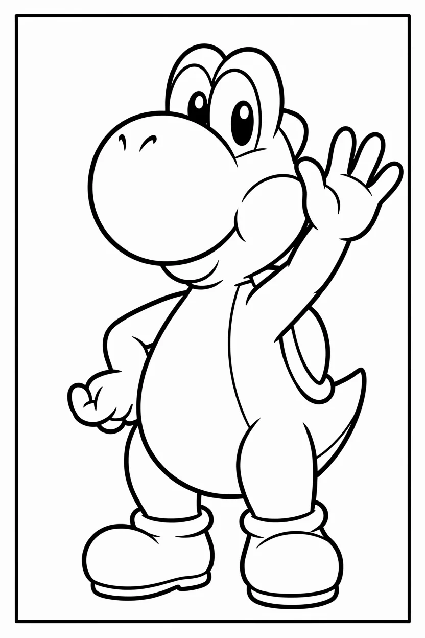 Desenhos do Yoshi para Imprimir e Colorir