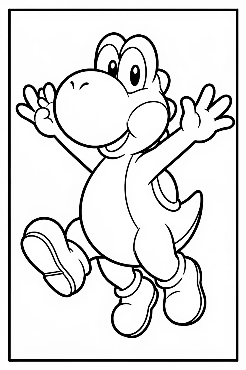 Desenhos do Yoshi para Imprimir e Colorir