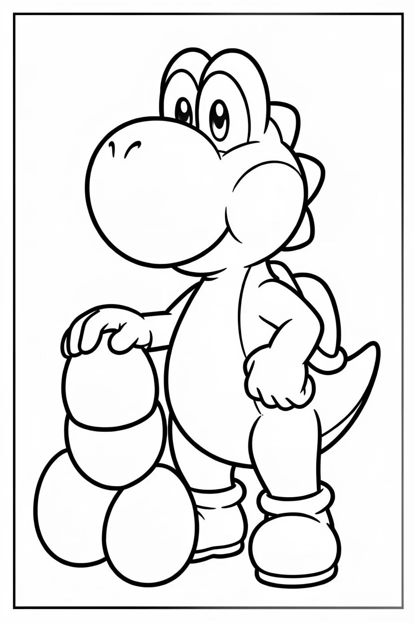 Desenhos do Yoshi para Imprimir e Colorir